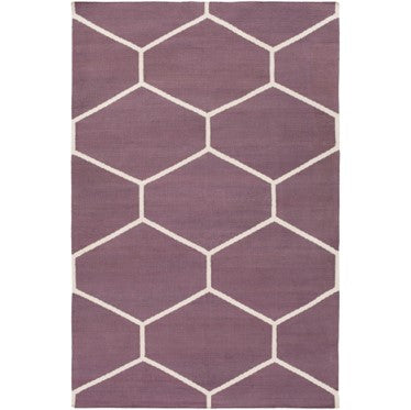 Handwoven Atrium Plum Cotton Rugs