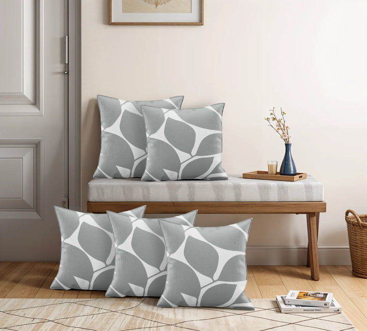 Somerset Cotton Gray & Slate Screen Printed Pillow Cover