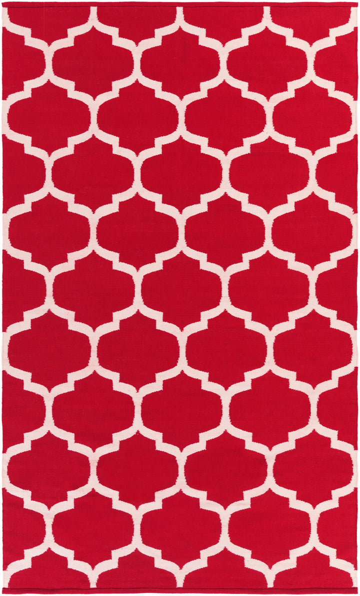 Handwoven Vogue Red Cotton Rug