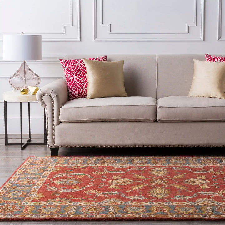 Hand Tufted Caesar Multicolor Olive Green Wool Rug