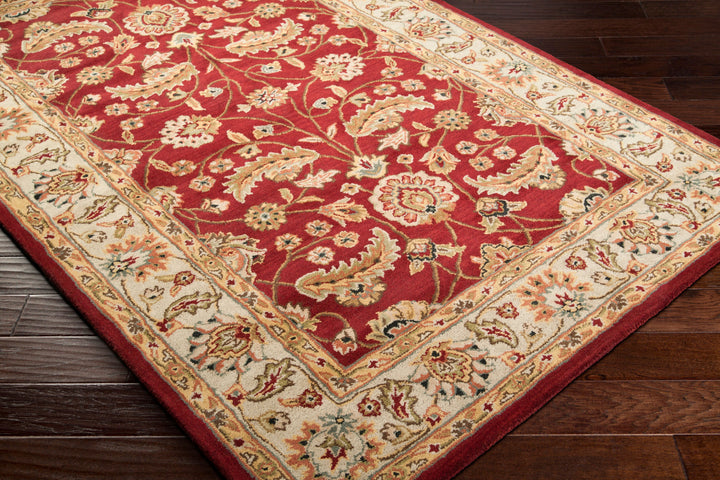 Hand-Tufted Caesar Multicolor Rust and Beige Wool Rug