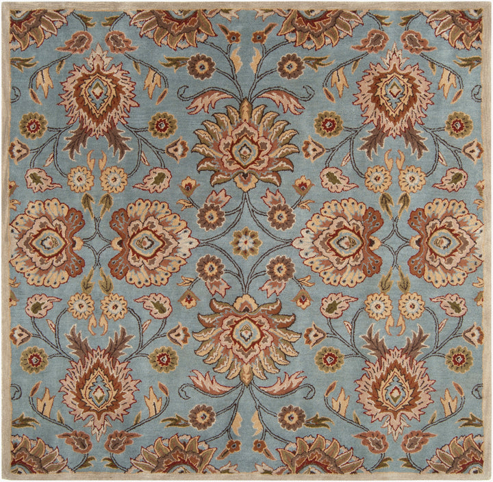 Hand-Tufted Caesar Floral Medium Gray Wool Rug