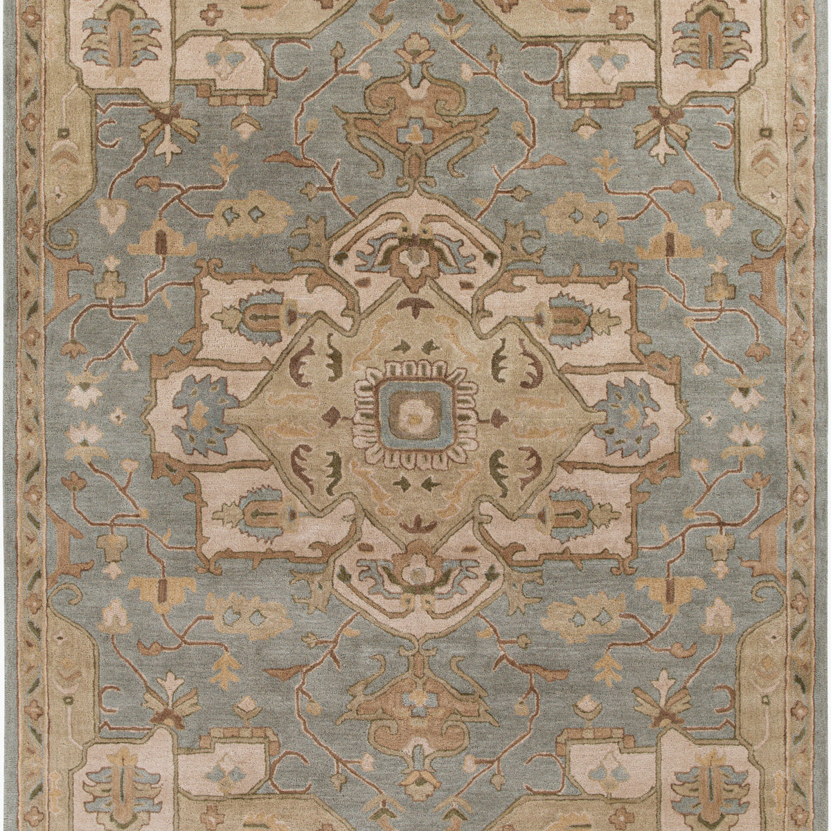 Caesar Sage Hand-Tufted Wool Rug (Rustic Heritage)