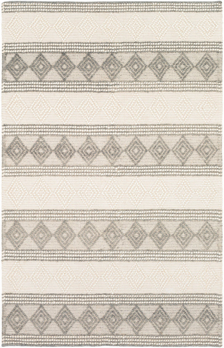 Hand-Tufted Hygge Abstract Charcoal Wool and Polyester Rug