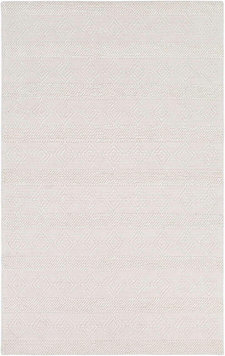 Hand Woven Hygge White Wool Rug