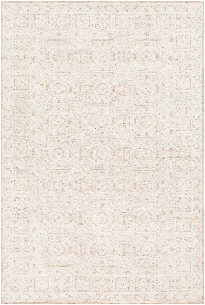Hand Loomed Louvre Beige Wool Rug