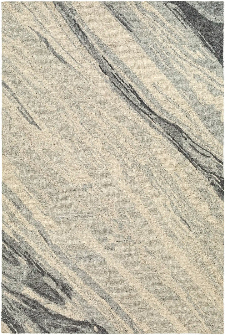 Hand-Tufted Madelyn Light Gray and Beige Wool Rug