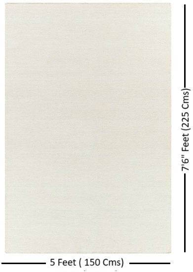 Acacia Handmade Elegance Woven Beige Recycled Pet Yarn Rug