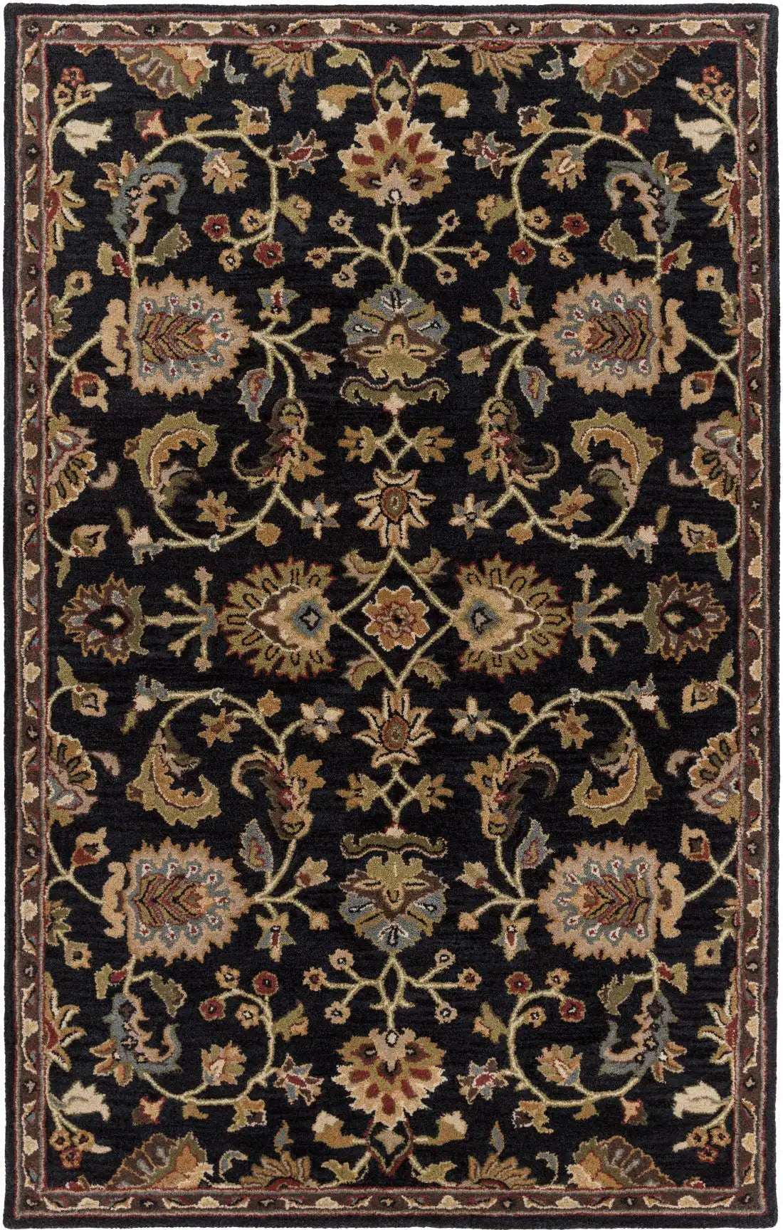 Hand-Tufted Middleton Dark Brown Wool Rug
