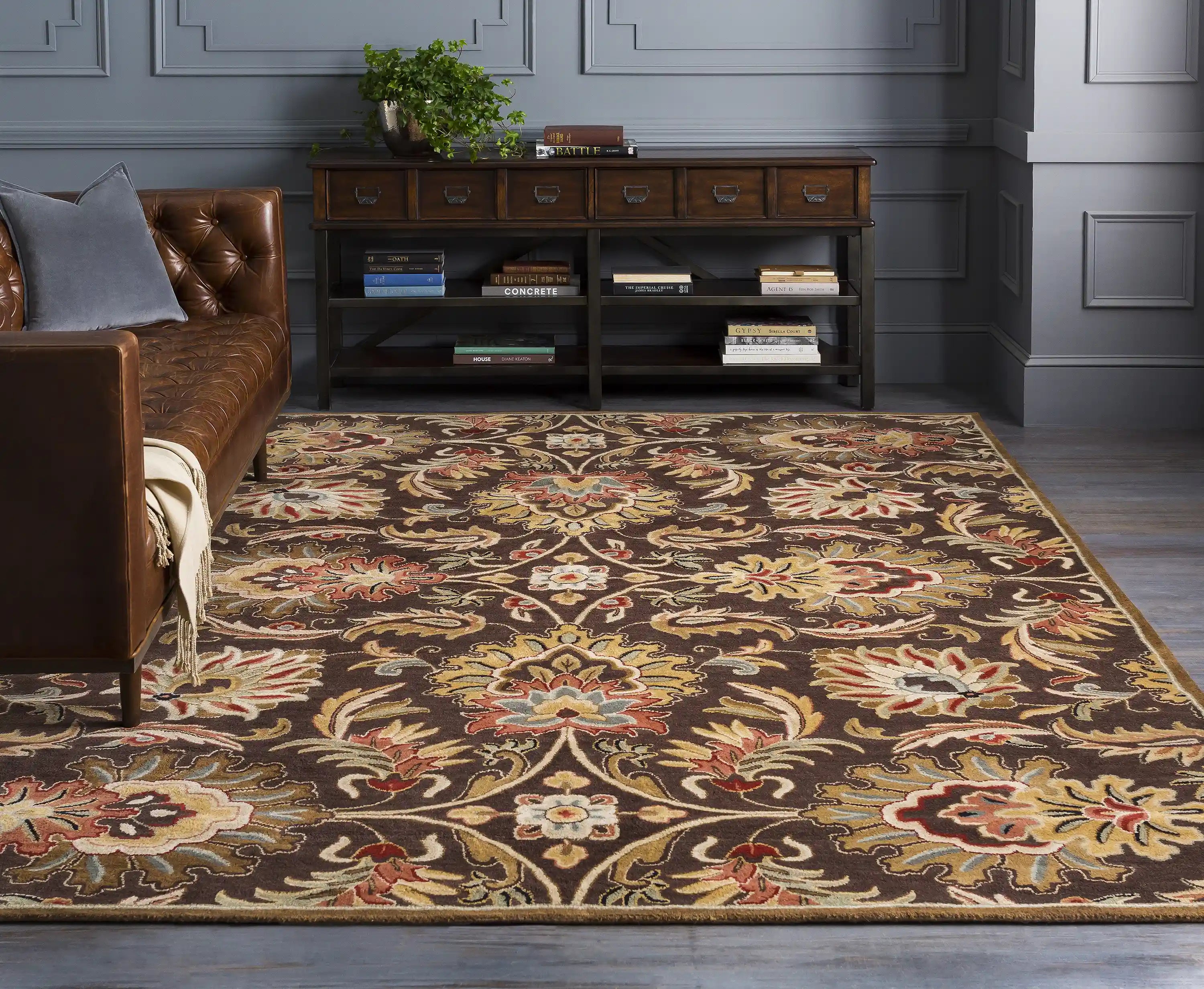 Hand Tufted Caesar Floral Wool Rug