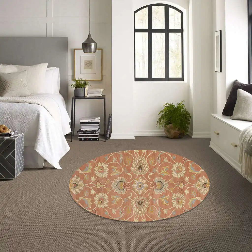 Hand Tufted Caesar Medium Brown & Dusty Sage Wool Rug