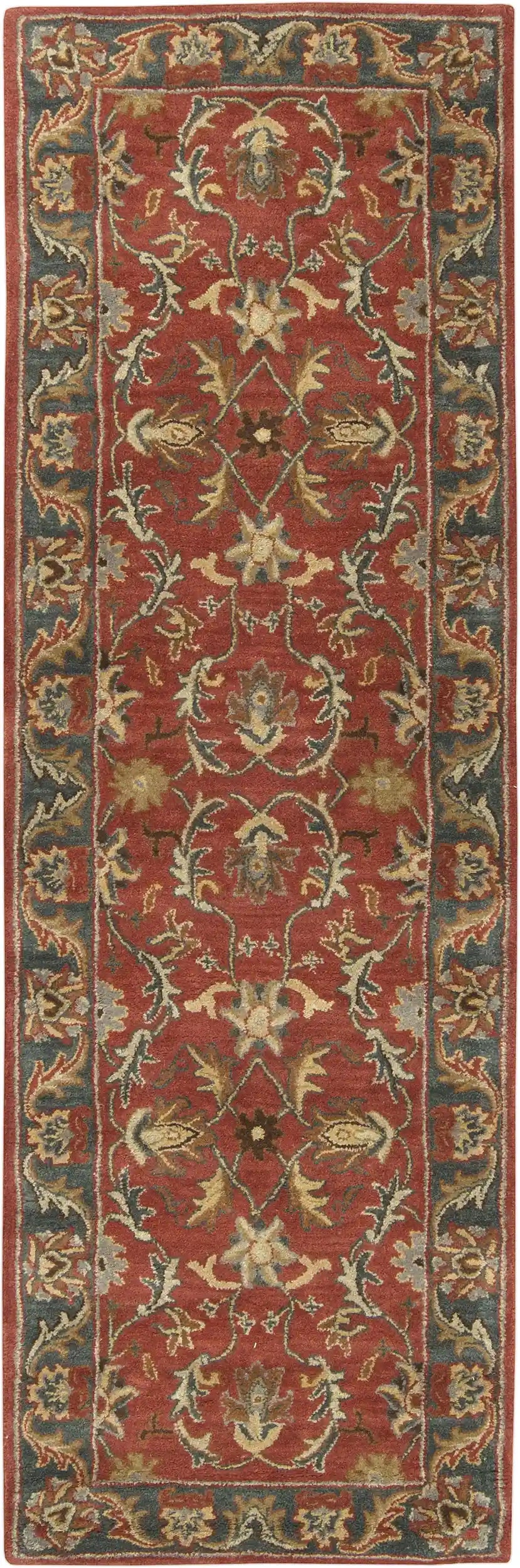 Hand Tufted Caesar Multicolor Olive Green Wool Rug