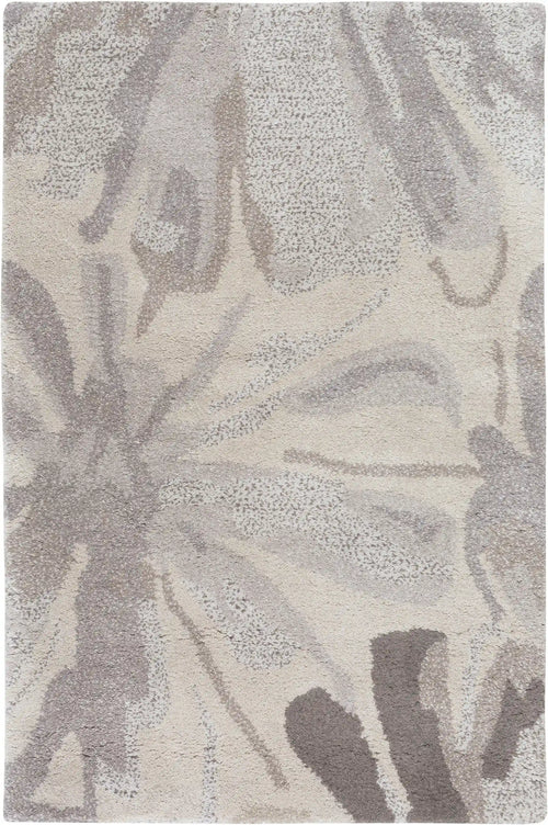 Hand-Tufted Athena Gray and Brown Floral Wool Rug