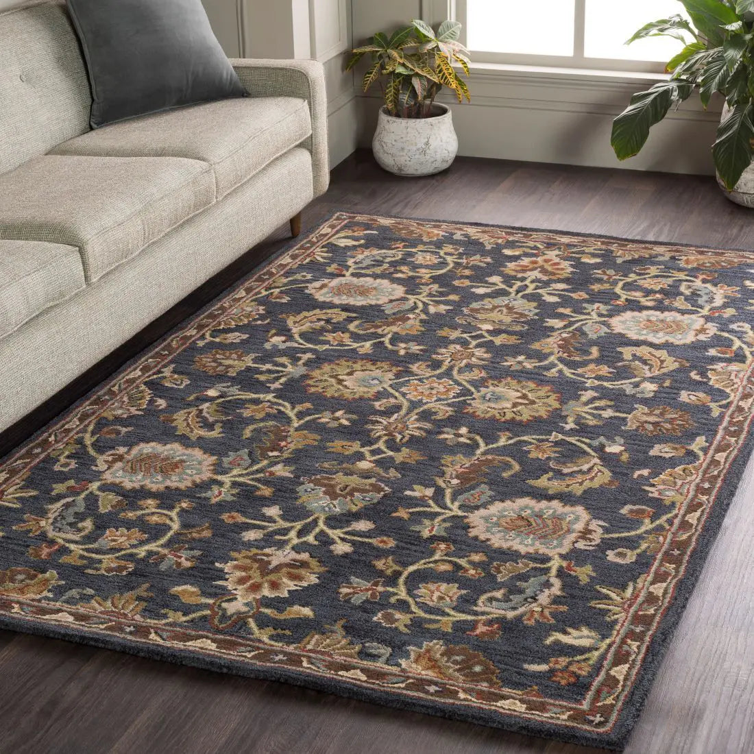 Hand-Tufted Middleton Dark Brown Wool Rug - Shop Now
