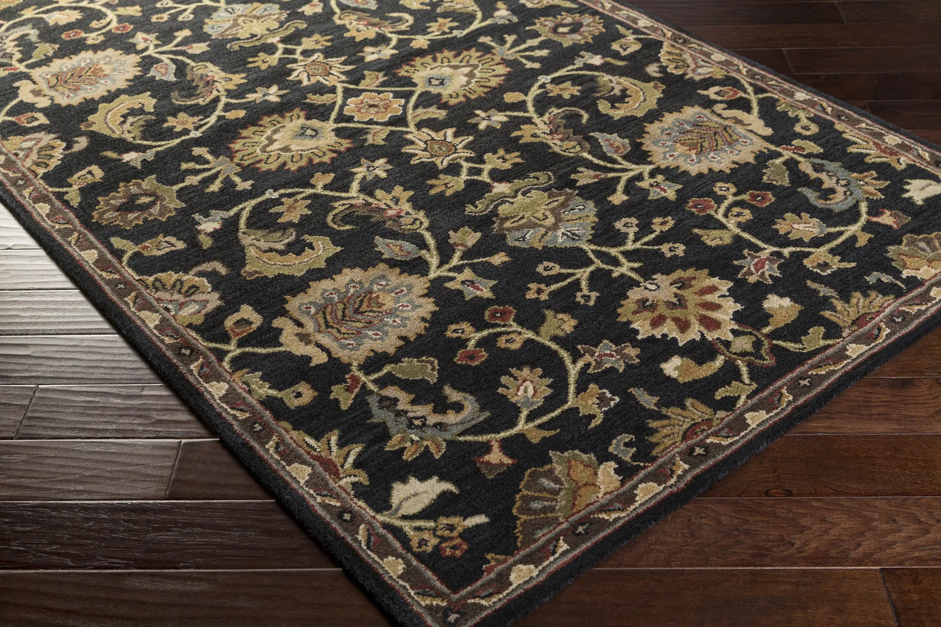 Hand-Tufted Middleton Dark Brown Wool Rug