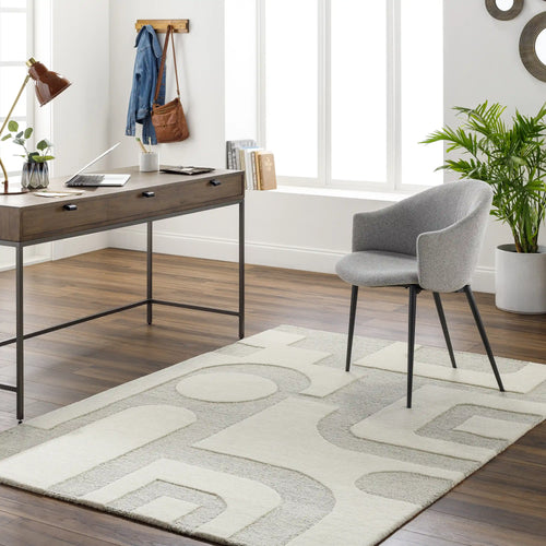 Hand Tufted Brook Beige Geometric Wool Rug