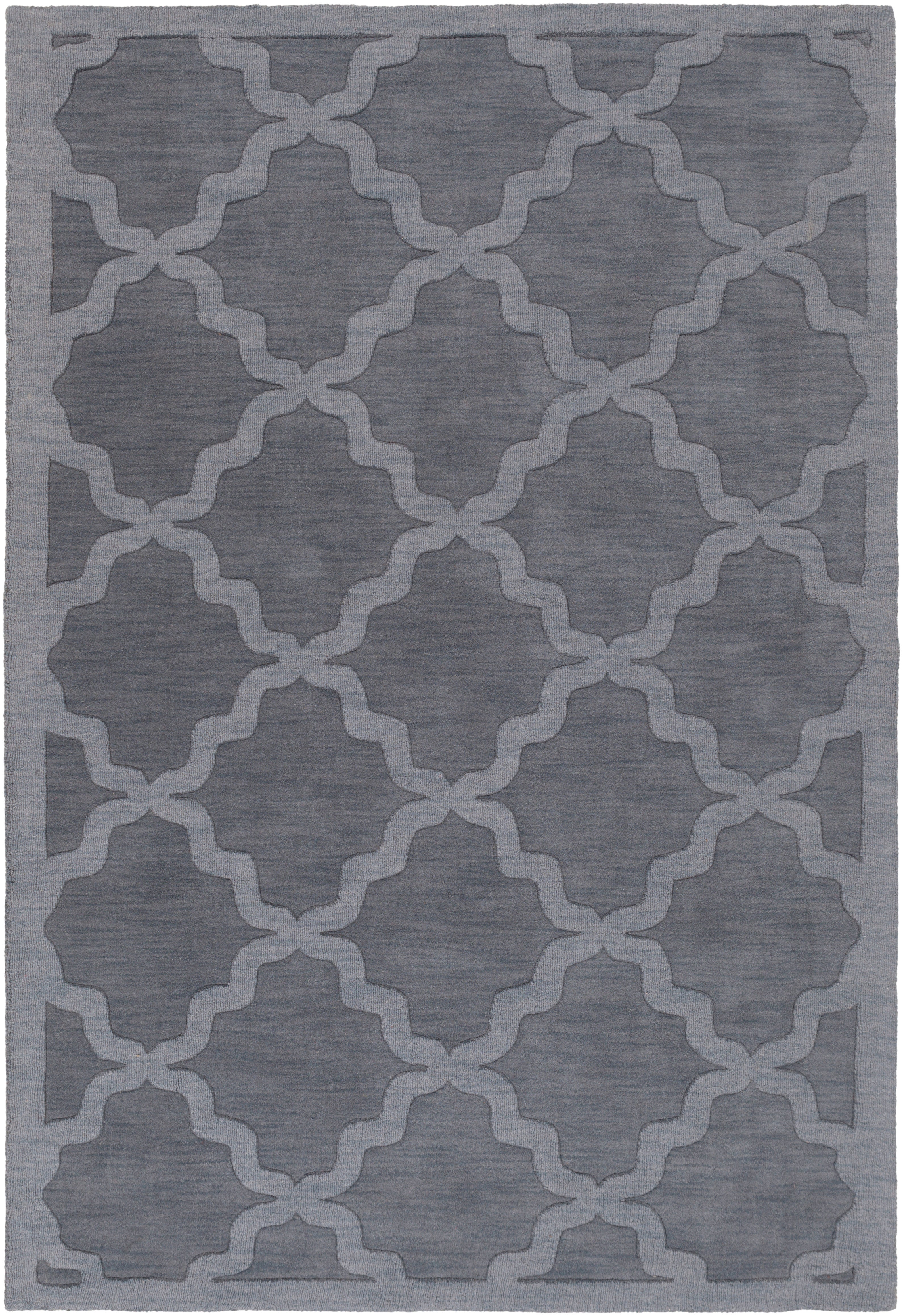 Hand Loomed Central Park Grey Wool Rug