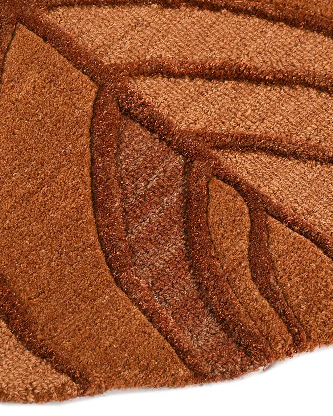 Elegant Autumn Leaf Design Rug