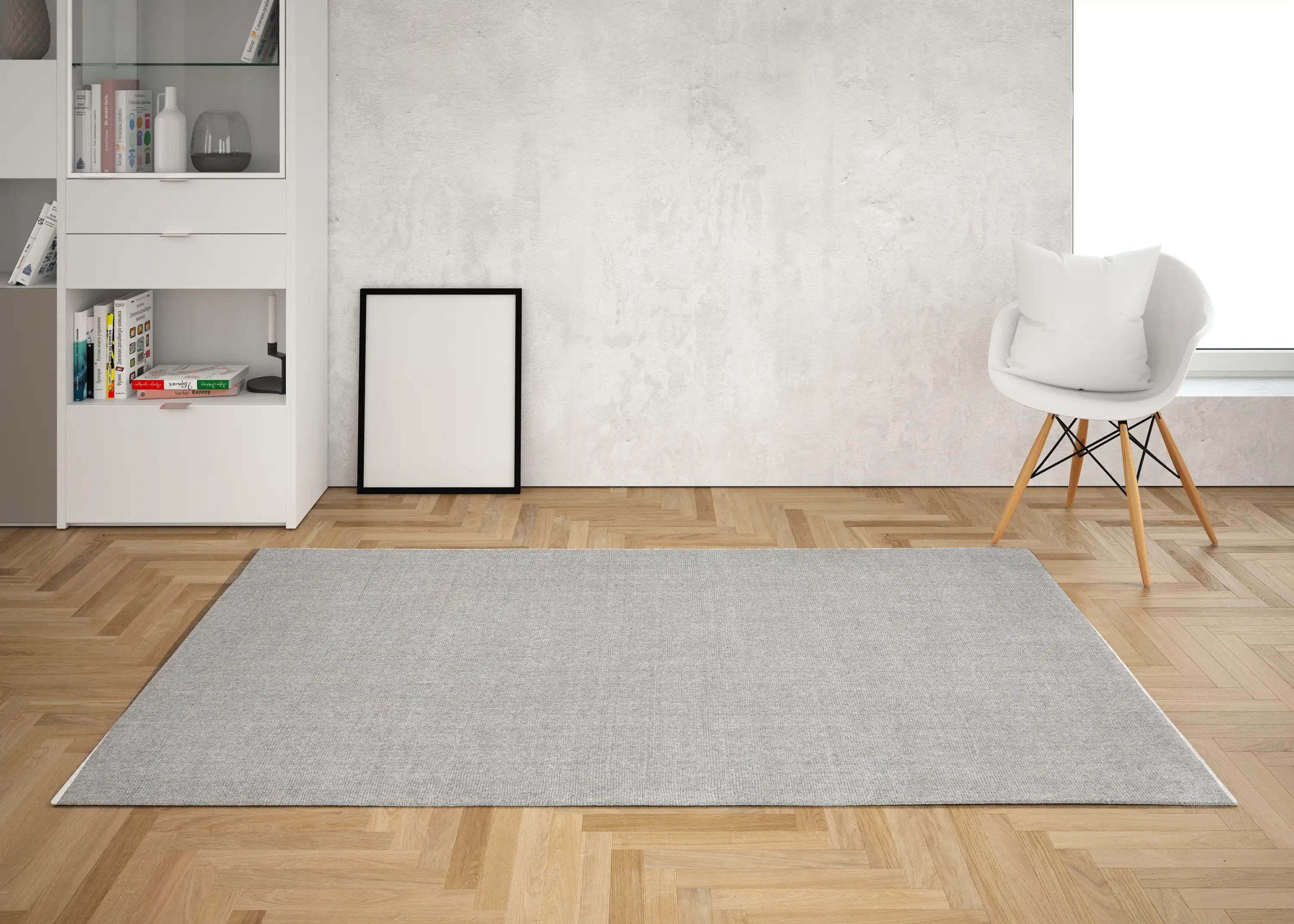 Hand Tufted Bari Gray Wool Rug