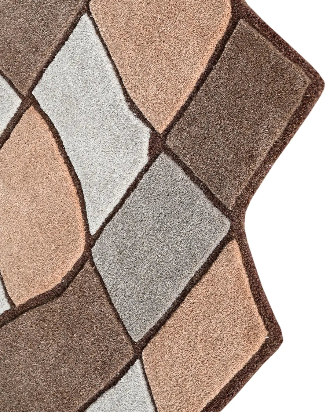 Nature-Inspired  Earth Mosaic Rug