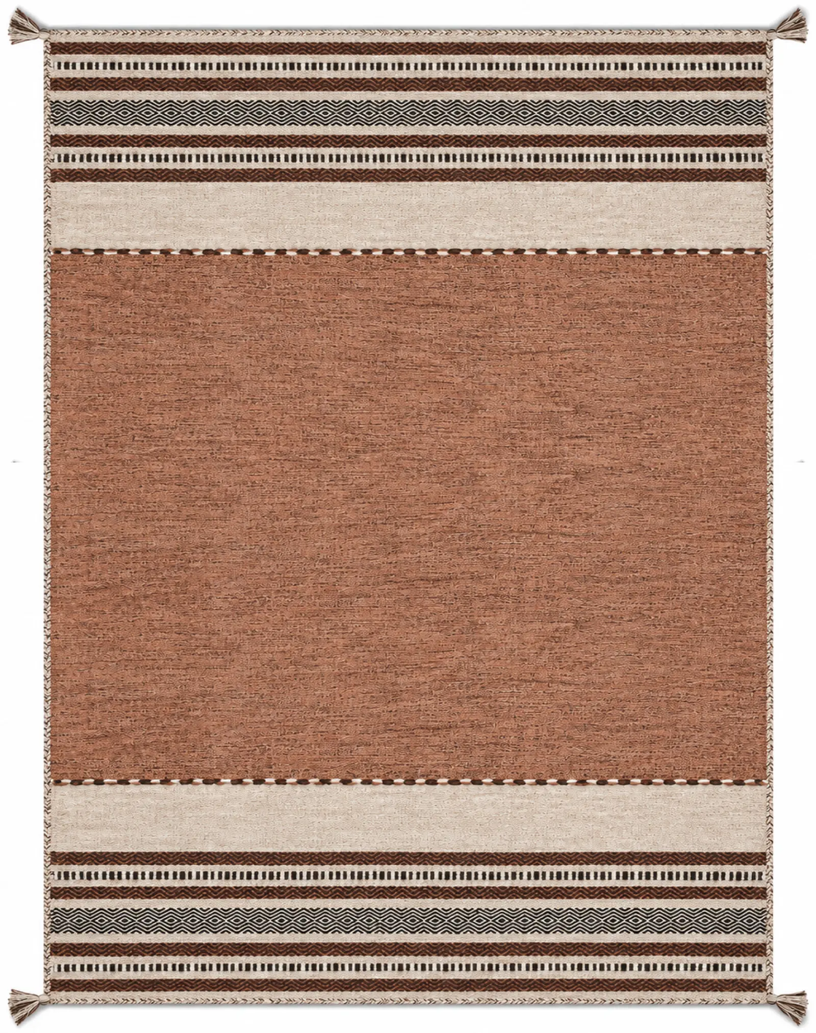 Handwoven Trenza Dusty Pink Cotton Rug