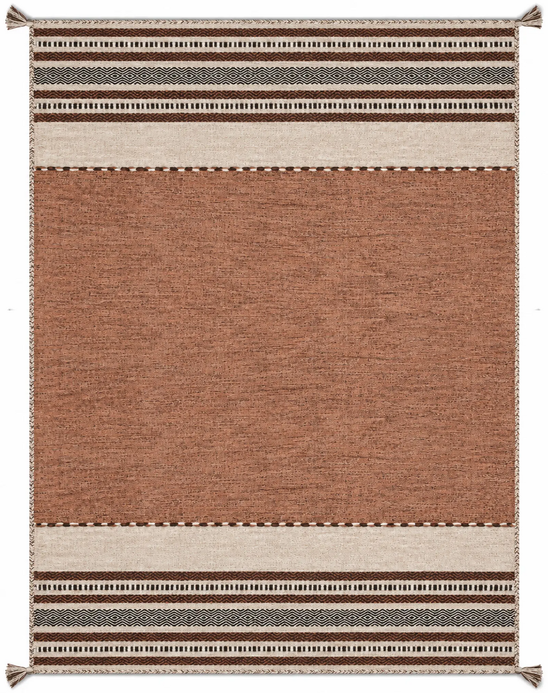 Handwoven Trenza Dusty Pink Cotton Rug