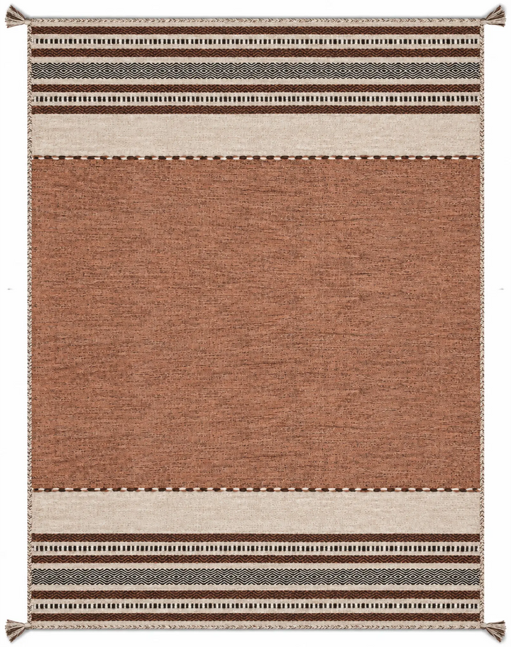 Handwoven Trenza Dusty Pink Cotton Rug