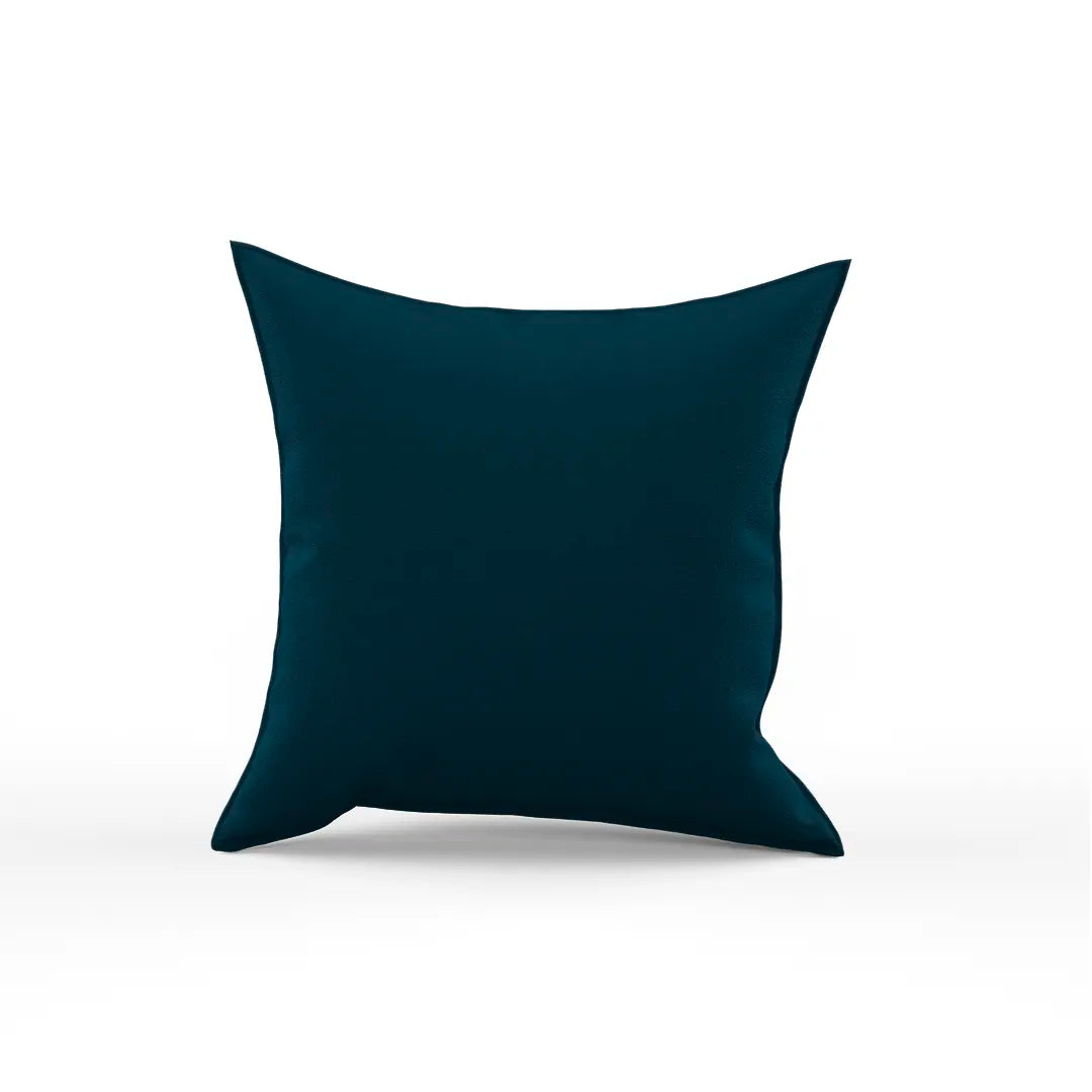 Cotton Velvet Teal Flange Pillow Cover