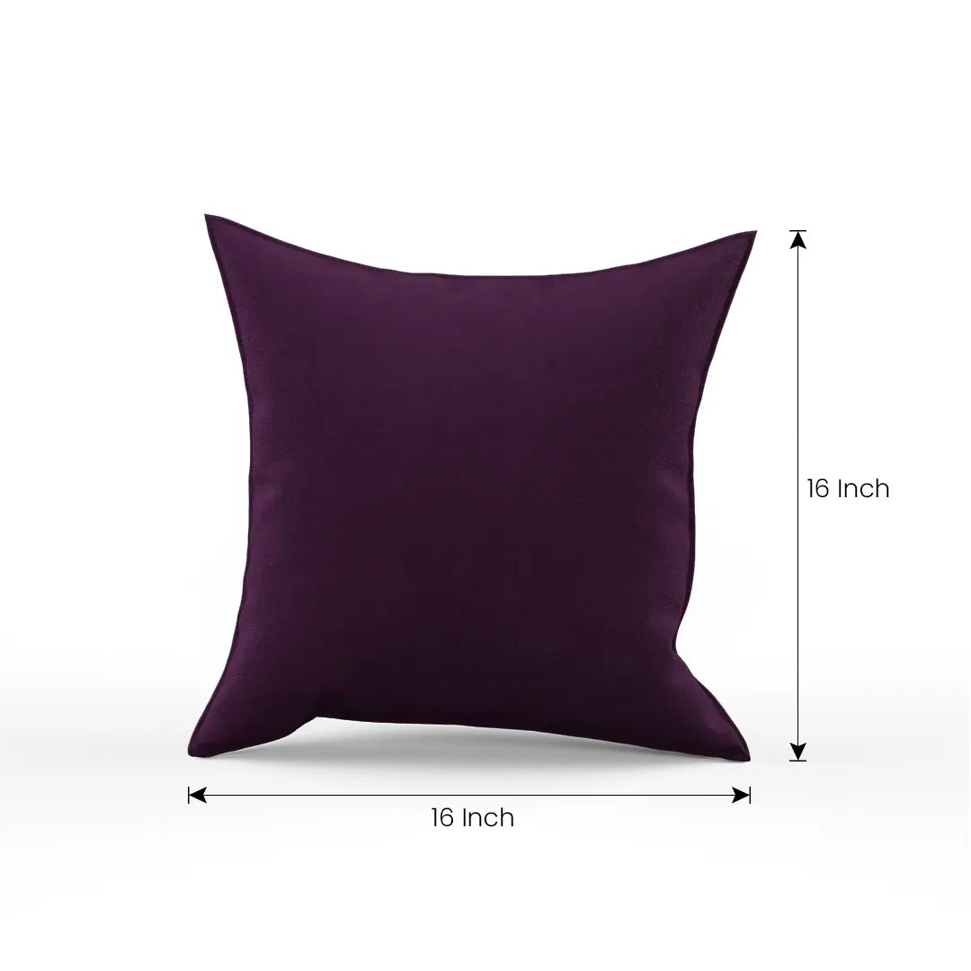 Cotton Velvet Purple Flange Pillow Cover