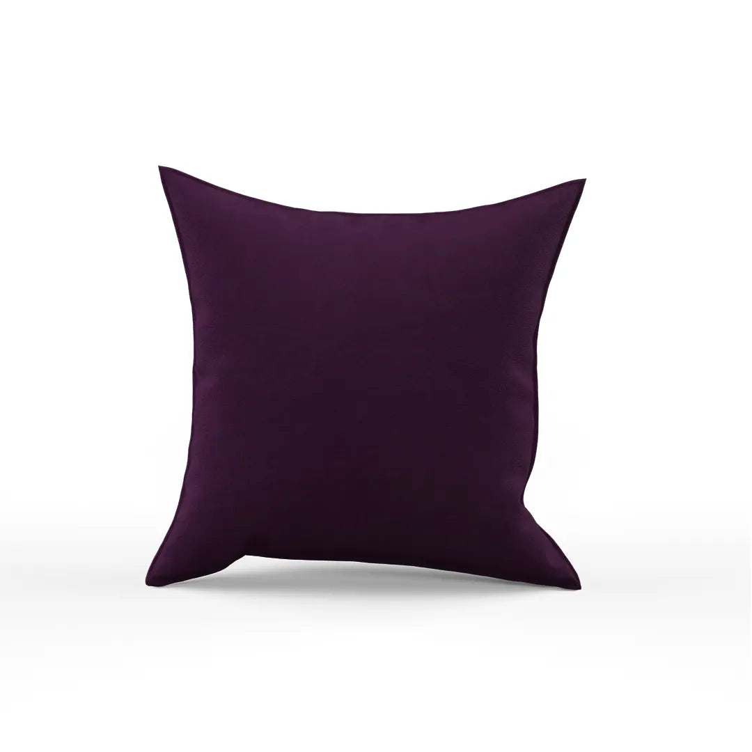 Cotton Velvet Purple Flange Pillow Cover