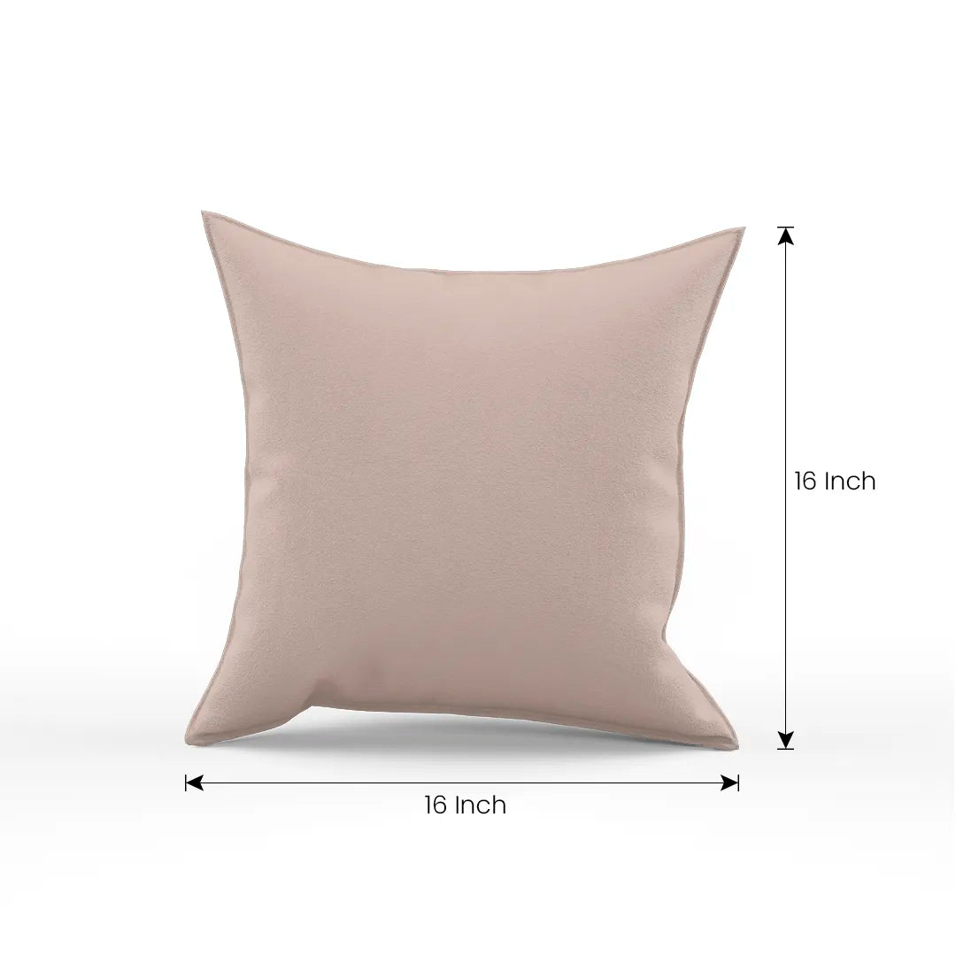 Cotton Velvet Peach Flange Pillow Cover