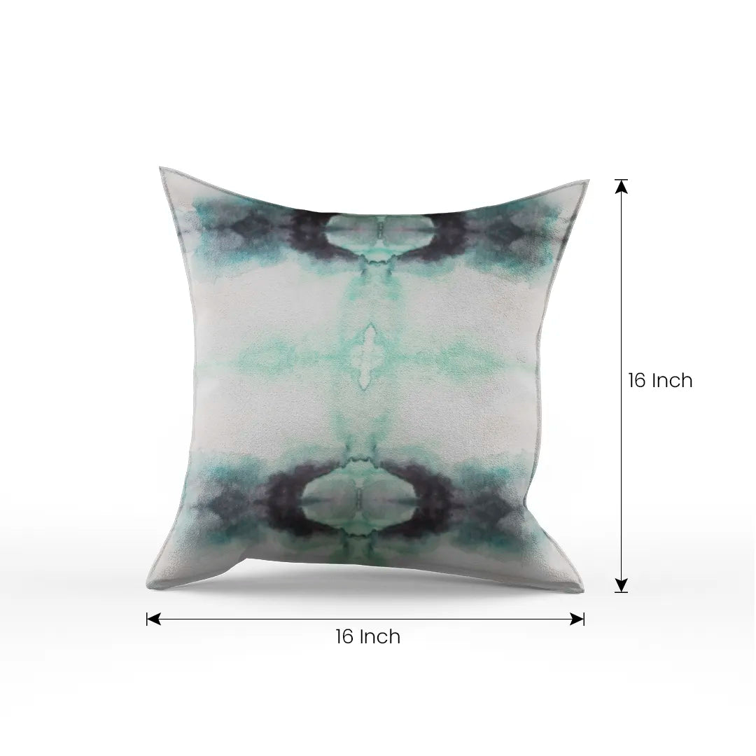 Kalos Silk Aqua and Seafoam Digital Printed Pillow Cover