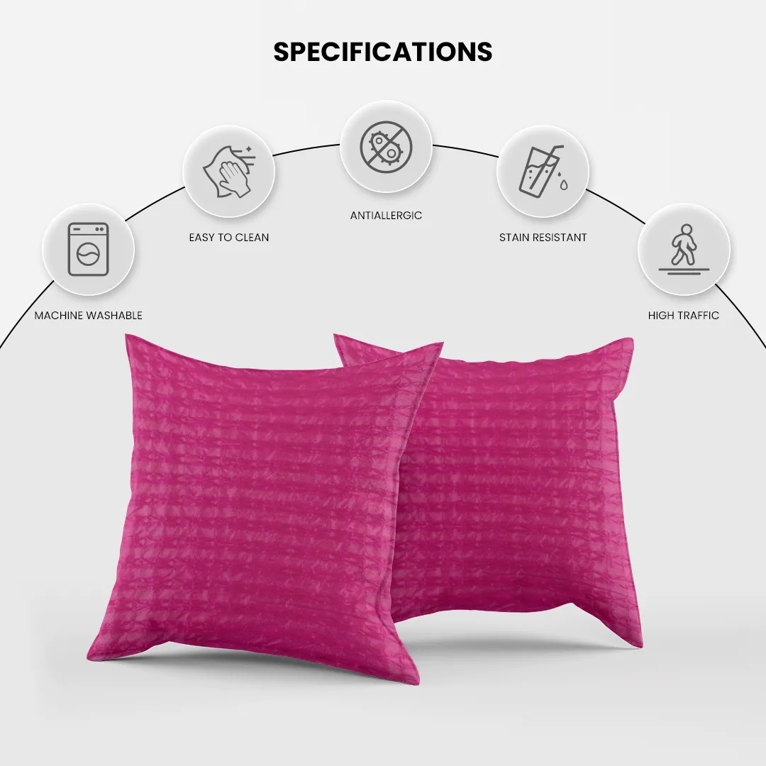 LuxeLife Rutledge Pillow Cover - Elegant Plum Woven Polyester