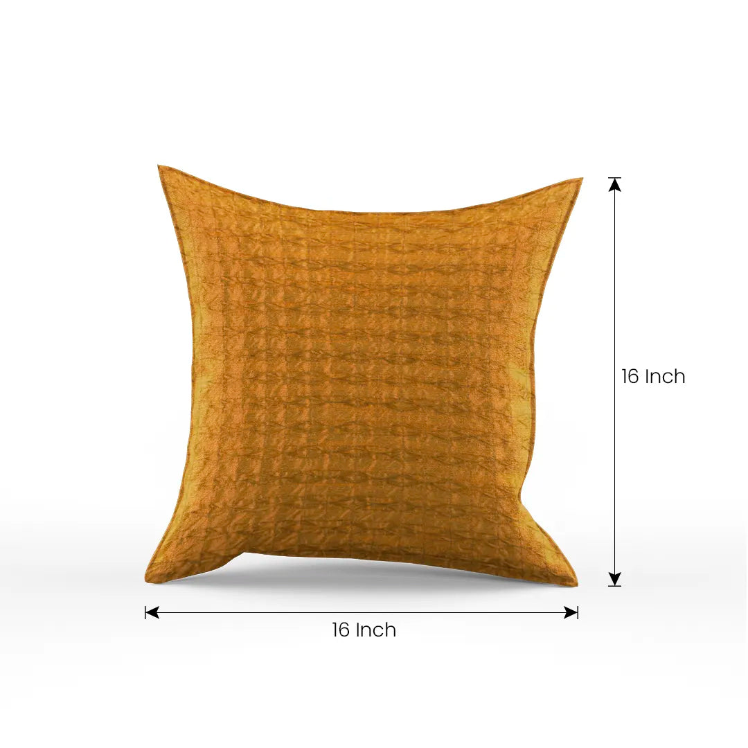 LuxeLife Rutledge Pillow Cover - Elegant Mustard Woven Polyester Pillow Cover