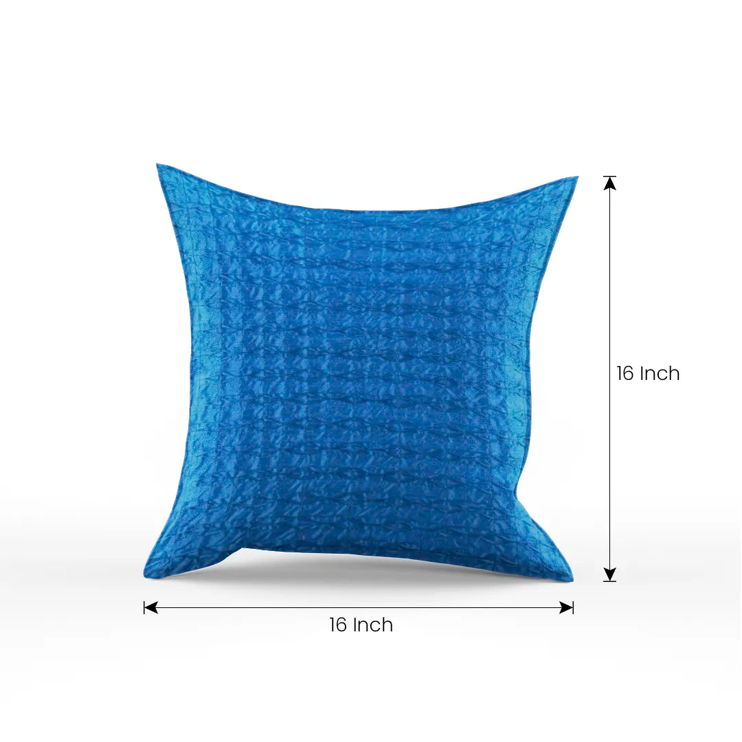 Luxe Life Rutledge Pillow Cover - Elegant Blue Woven Polyester