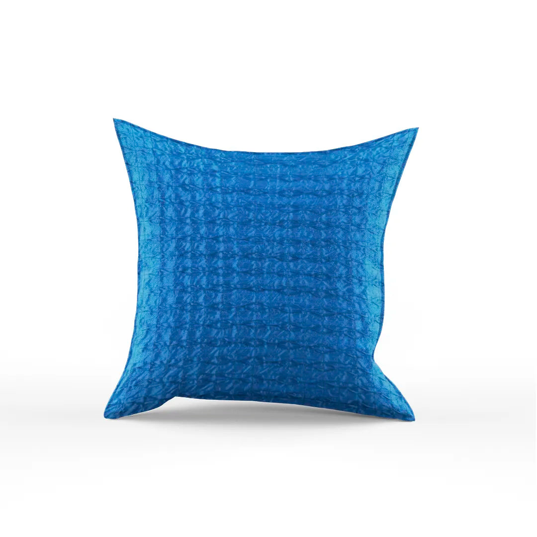 Luxe Life Rutledge Pillow Cover - Elegant Blue Woven Polyester