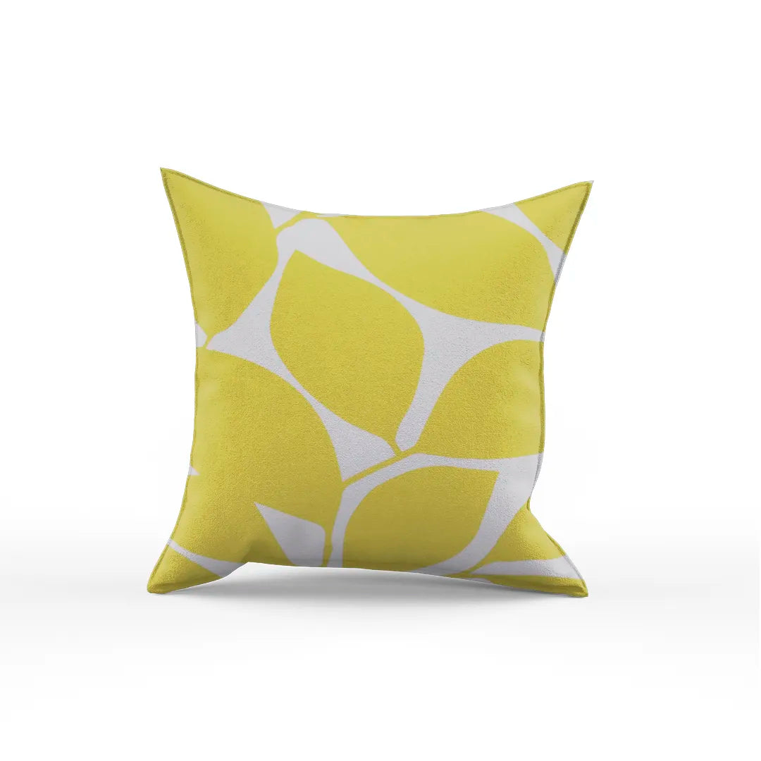 Somerset Cotton Light Gray and Yellow Pillow Cover