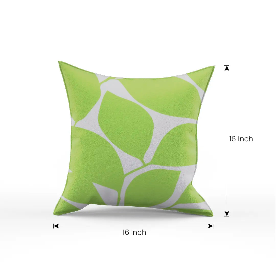 Somerset Cotton Gray & Green Screen Printed Pillow Cover