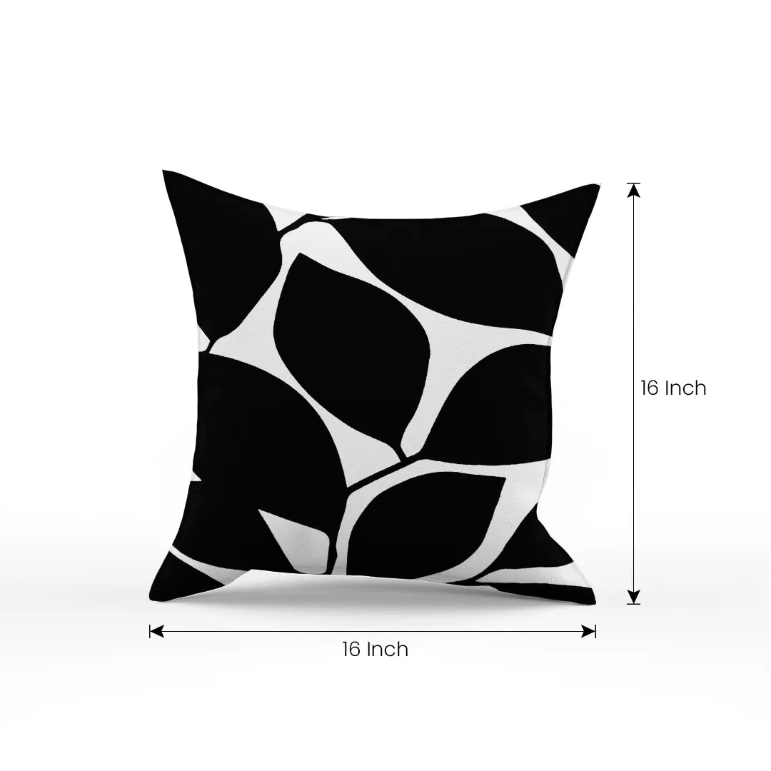 Somerset Cotton Gray and Black Screen Printed Pillow Cover