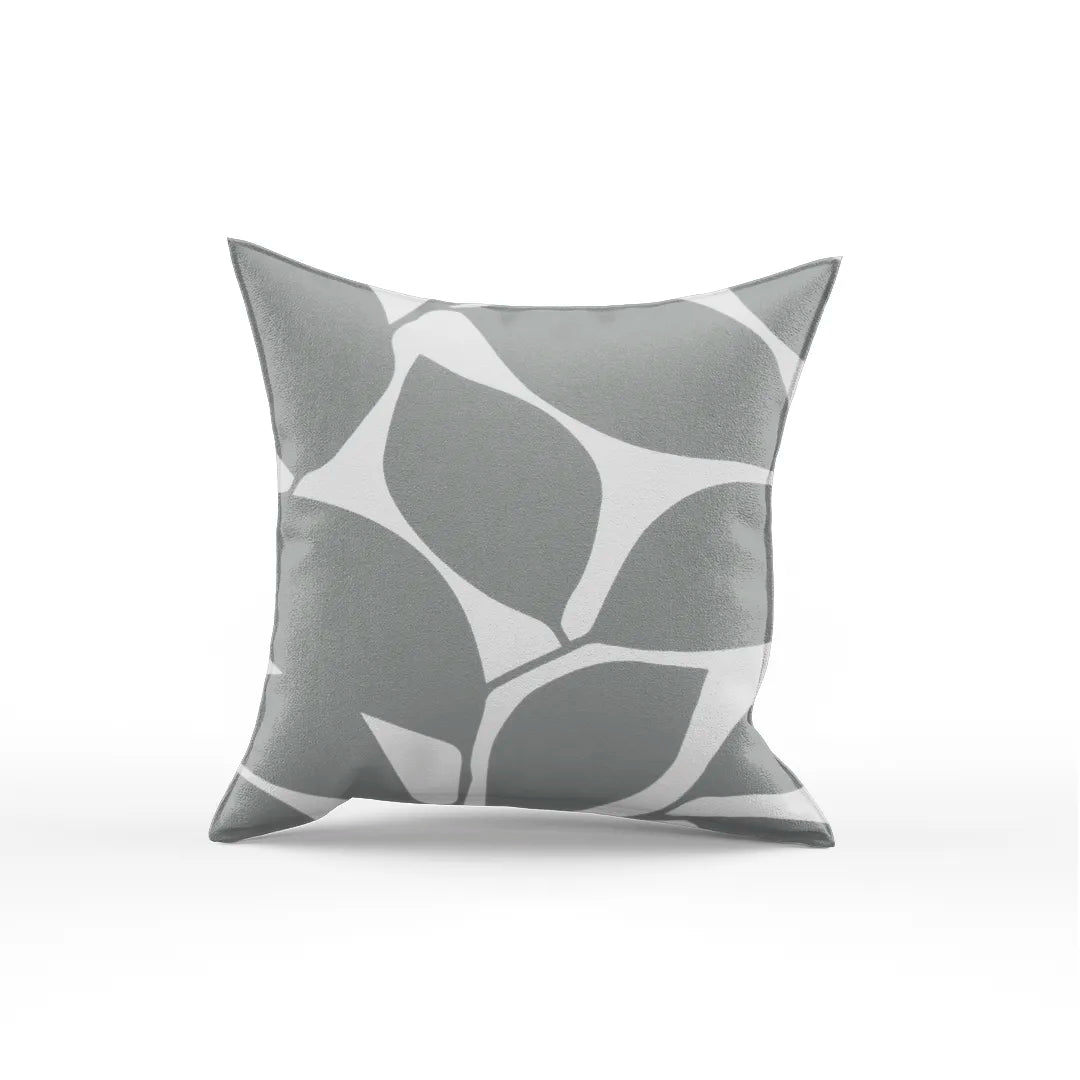 Somerset Cotton Gray & Slate Screen Printed Pillow Cover