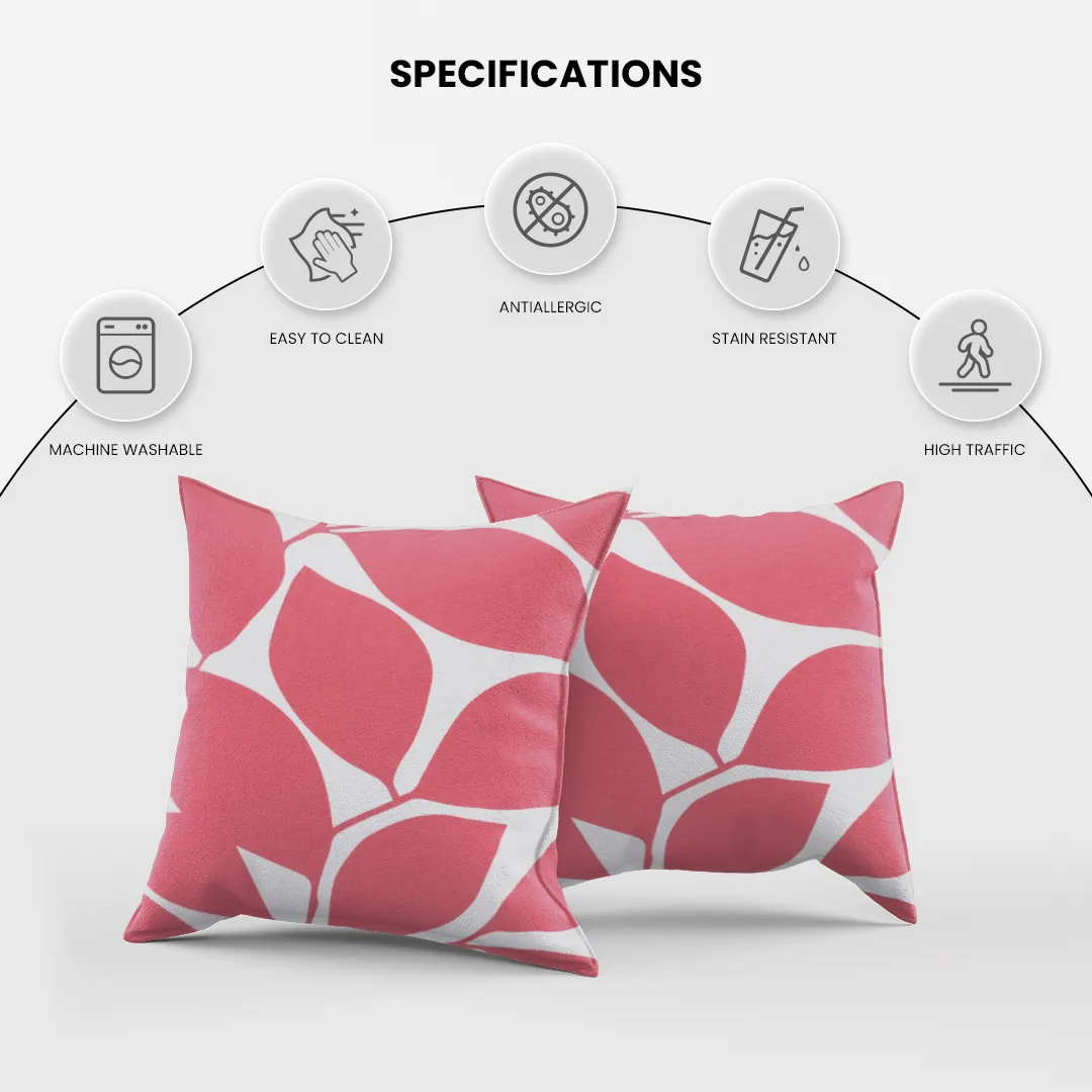 Somerset Cotton Pink and Light Gray Pillow Cover