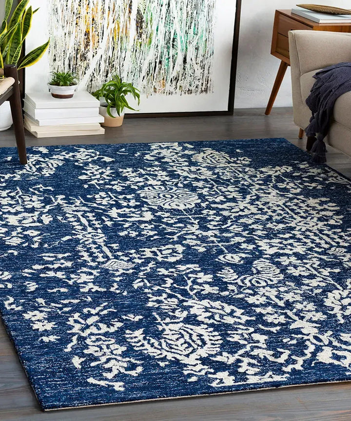 Hand Tufted Granada Blue Wool Rug