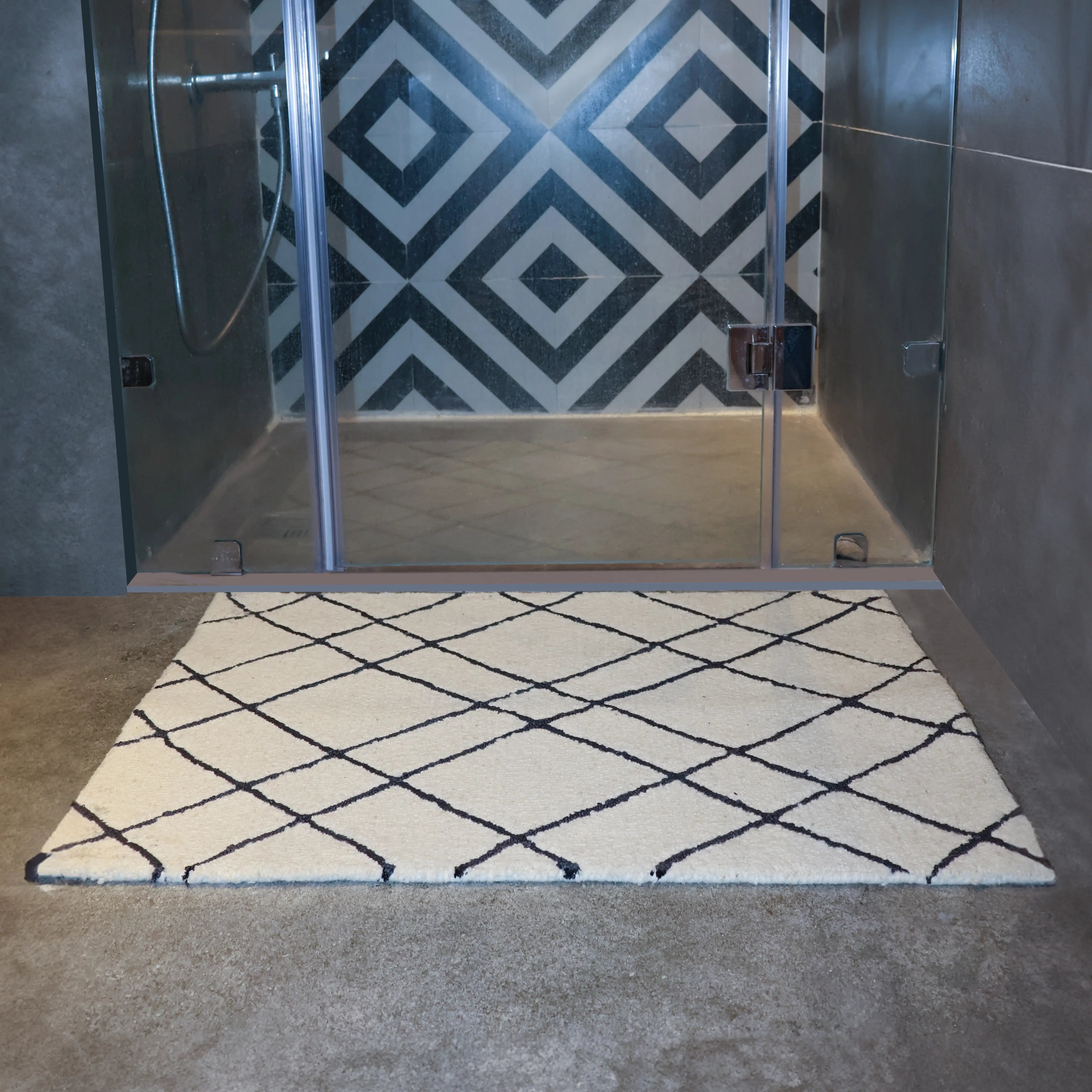 Hand Tufted Sinop Cream Wool Rug