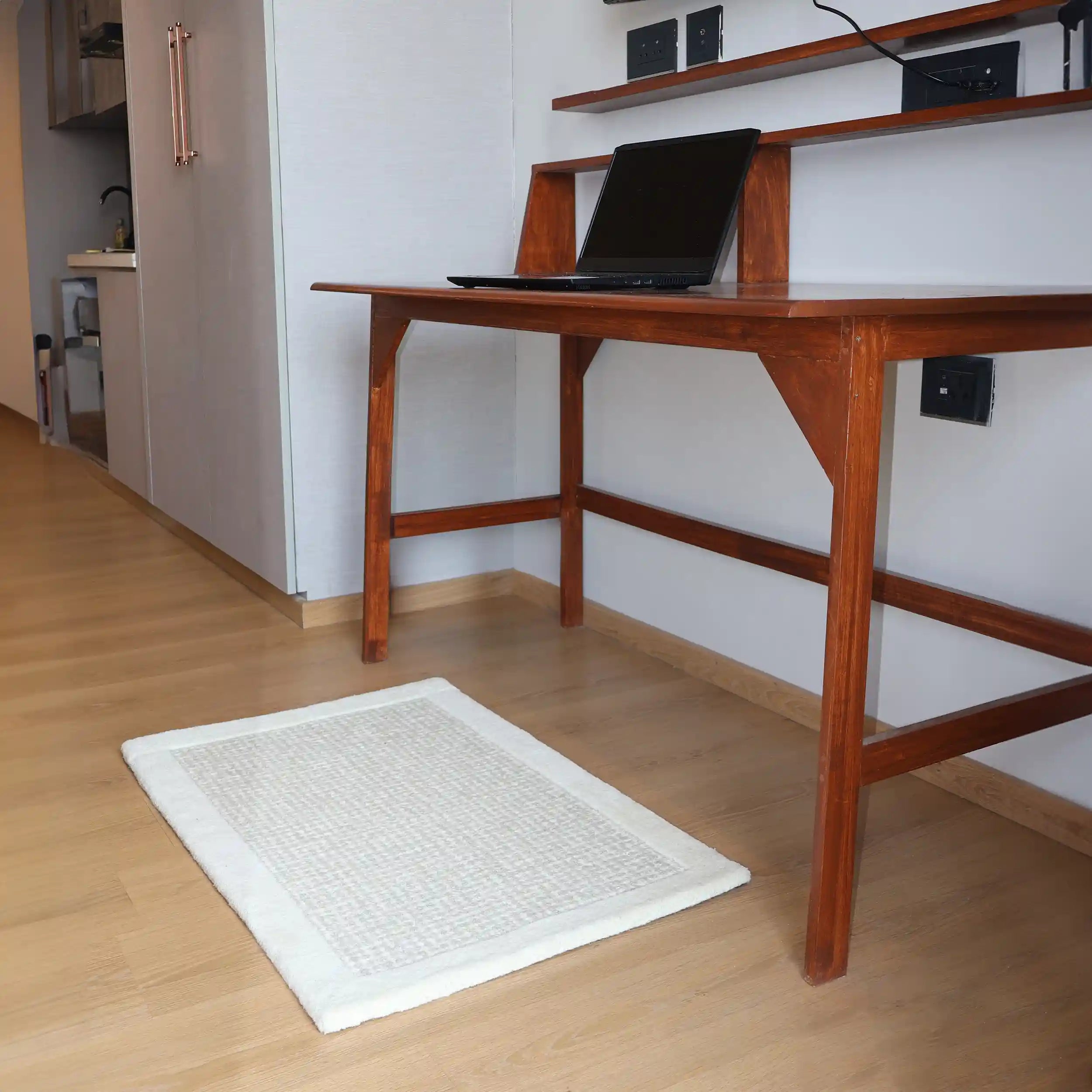 Hand Tufted Siena Cream and Gray Wool Rug