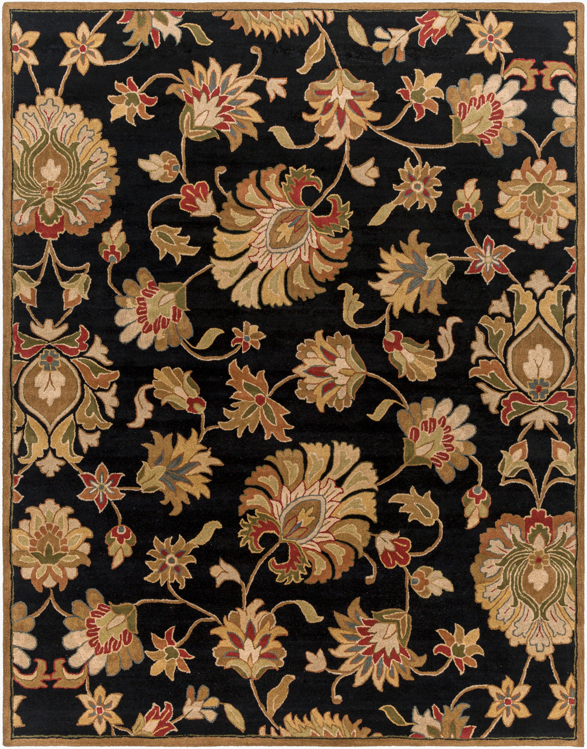 Hand-Tufted Caesar Floral Multicolor Wool Rug