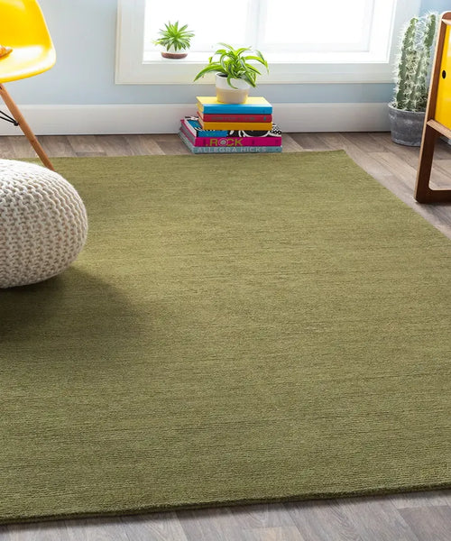 Hand Loomed Mystique Green Wool Rug