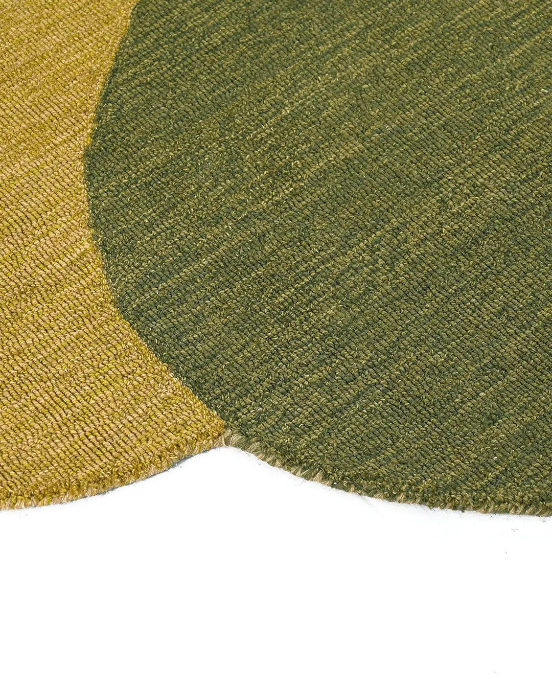 Olive Green &amp; Gold Design Area Rug