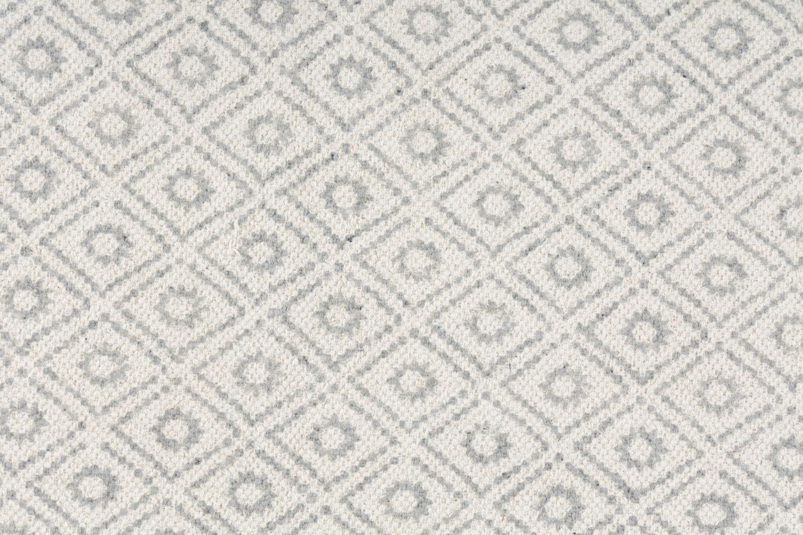 Elevate Black & Cream Block Print Cotton Rug