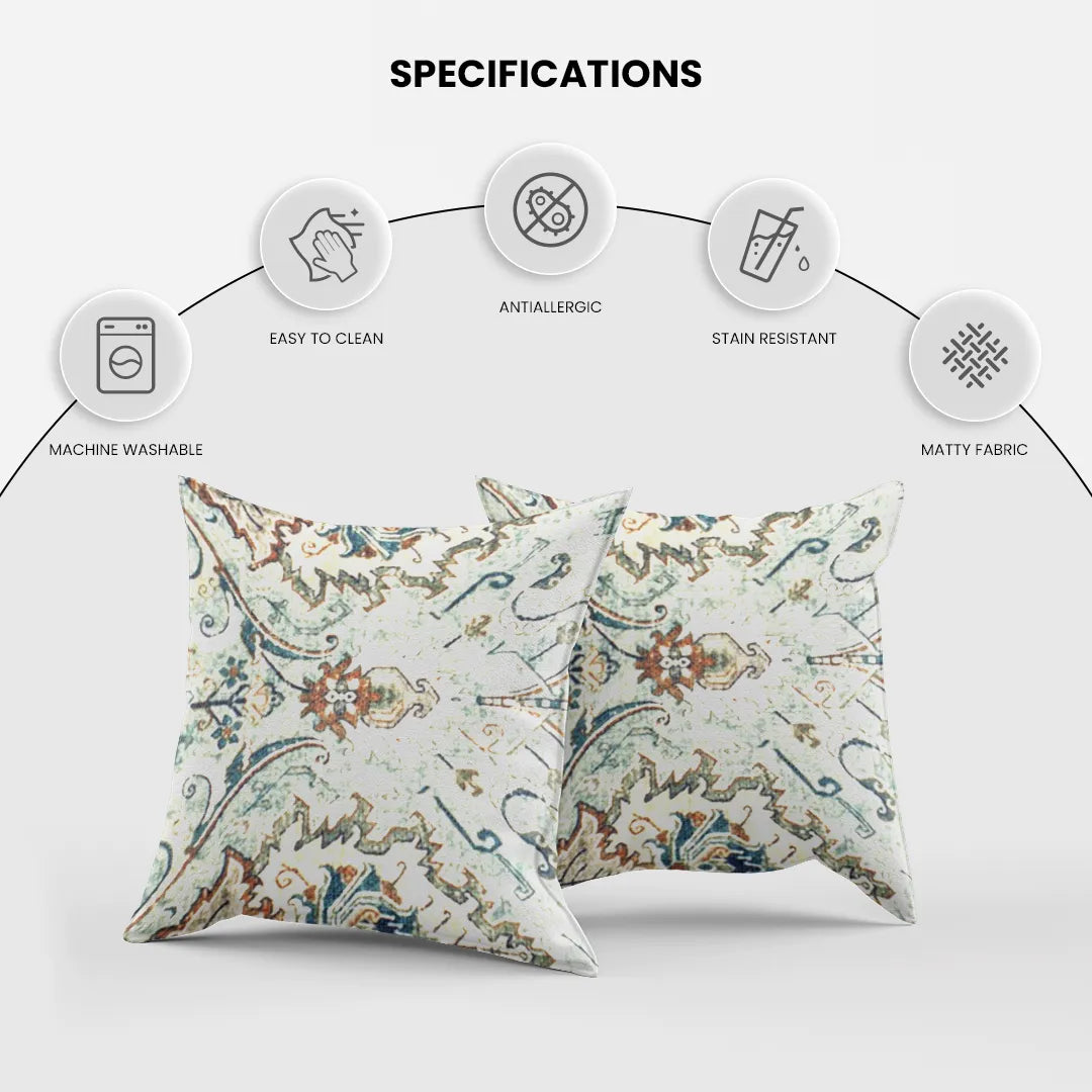 Ornate Floral and Damask Pattern Cushion Covers