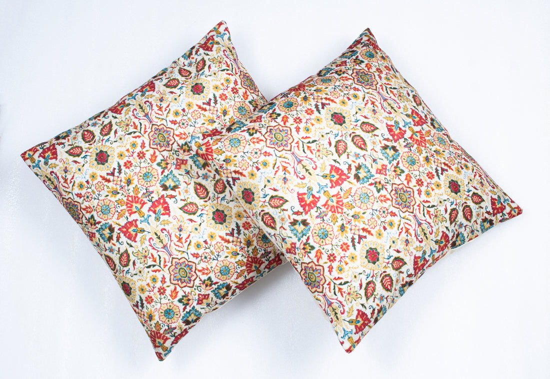 Digital Multi Printed Cotton Cushion Cover (Set of 2)